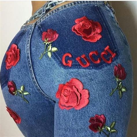 rose gucci tube top w camo jean|Gucci jeans for women.